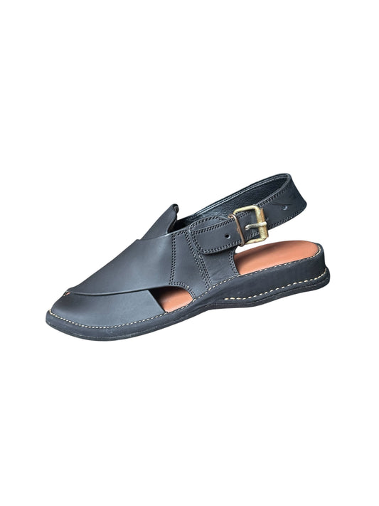 Premium Black Peshawari Chappal
