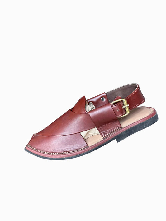 Premium Redish-brown Peshawari Chappal