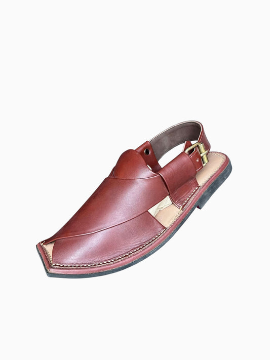 Premium Redish-brown Peshawari Chappal
